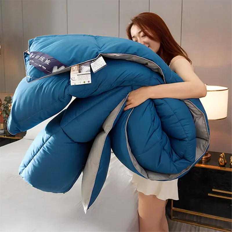 3KG Goose Down Comforter Core Thermal for Hotels Down Quilt White Goose Down Filler 3D Bread Duvet Comforter Winter Blankets