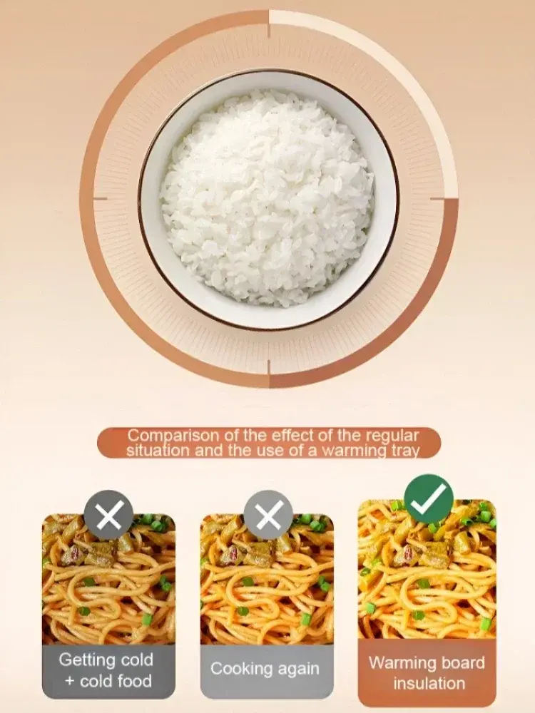 Multifunctional Intelligent Constant Temperature Food Warming Tray Table Heating Plate Kitchen Home Insulation Board