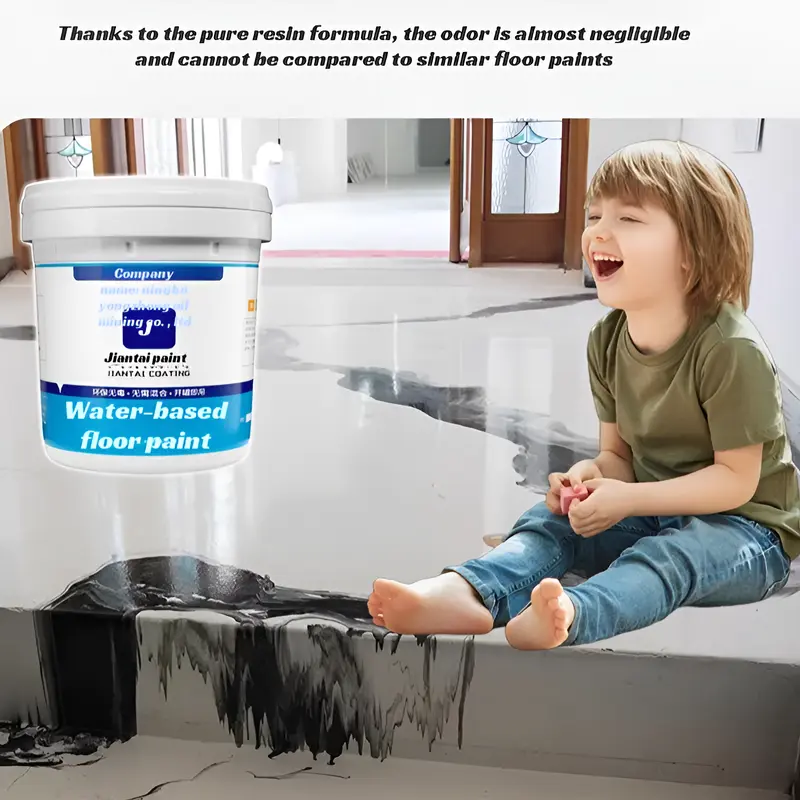 1KG Ebony Chopping Board Antibacterial and Mildew-proof Household Solid Wood Floor Paint Self-leveling DIY Ink Floor Paint