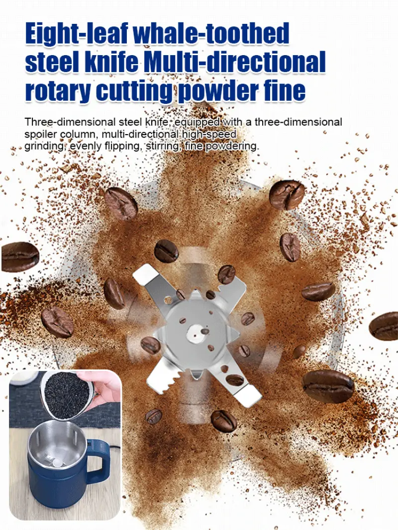 Home Electric Coffee Grinder Nuts Grains Grass Spice Flour Mill Cafe Beans Detachable Electric Grinder Machine