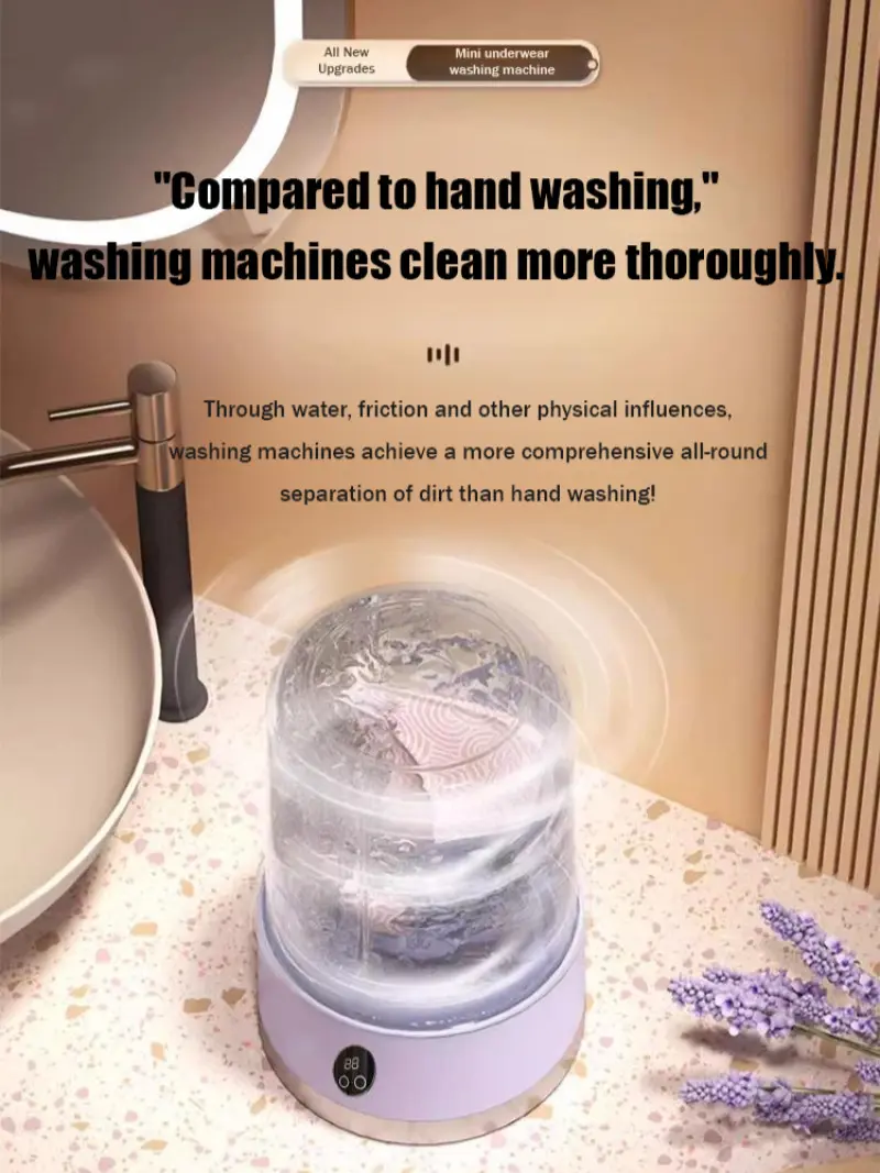 Student Dormitory Portable Mini Washer Wireless Rechargeable Socks Underwear Washer
