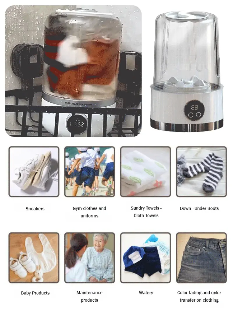 Student Dormitory Portable Mini Washer Wireless Rechargeable Socks Underwear Washer
