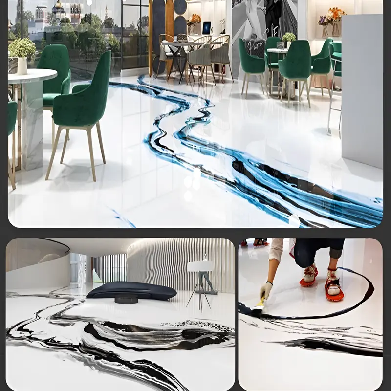 1KG Ebony Chopping Board Antibacterial and Mildew-proof Household Solid Wood Floor Paint Self-leveling DIY Ink Floor Paint