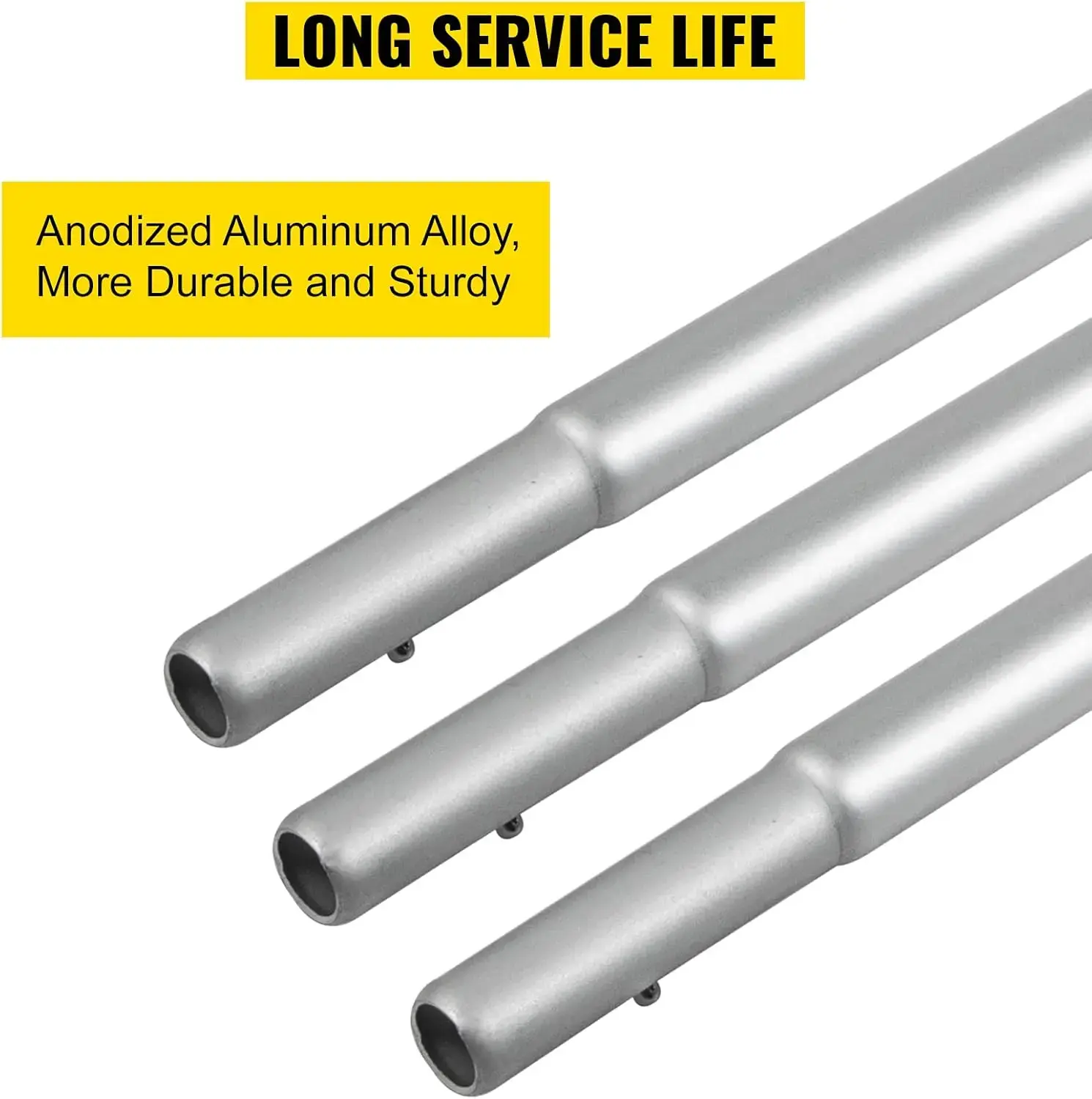Advertising Flag Pole, 2 x Feather Flag Bundles with Ground Spike, 16 ft Windless Flag Pole Sets with Ground Mounting Stake