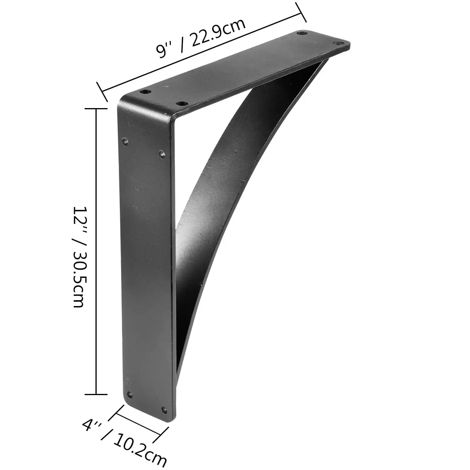 Heavy Duty Shelf Brackets 2 Pack, Floating Shelf Bracket 9x12x4", 450lbs Load Garage Workshop Home Steel Shelf Brackets