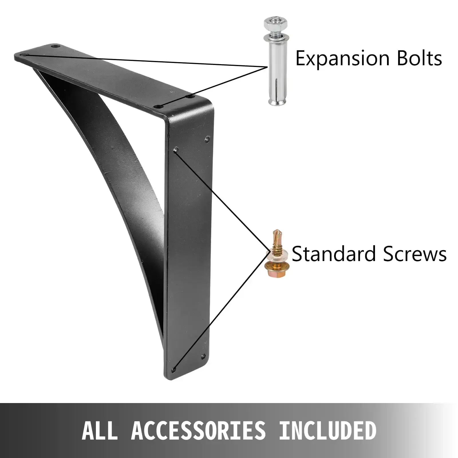 Heavy Duty Shelf Brackets 2 Pack, Floating Shelf Bracket 9x12x4", 450lbs Load Garage Workshop Home Steel Shelf Brackets