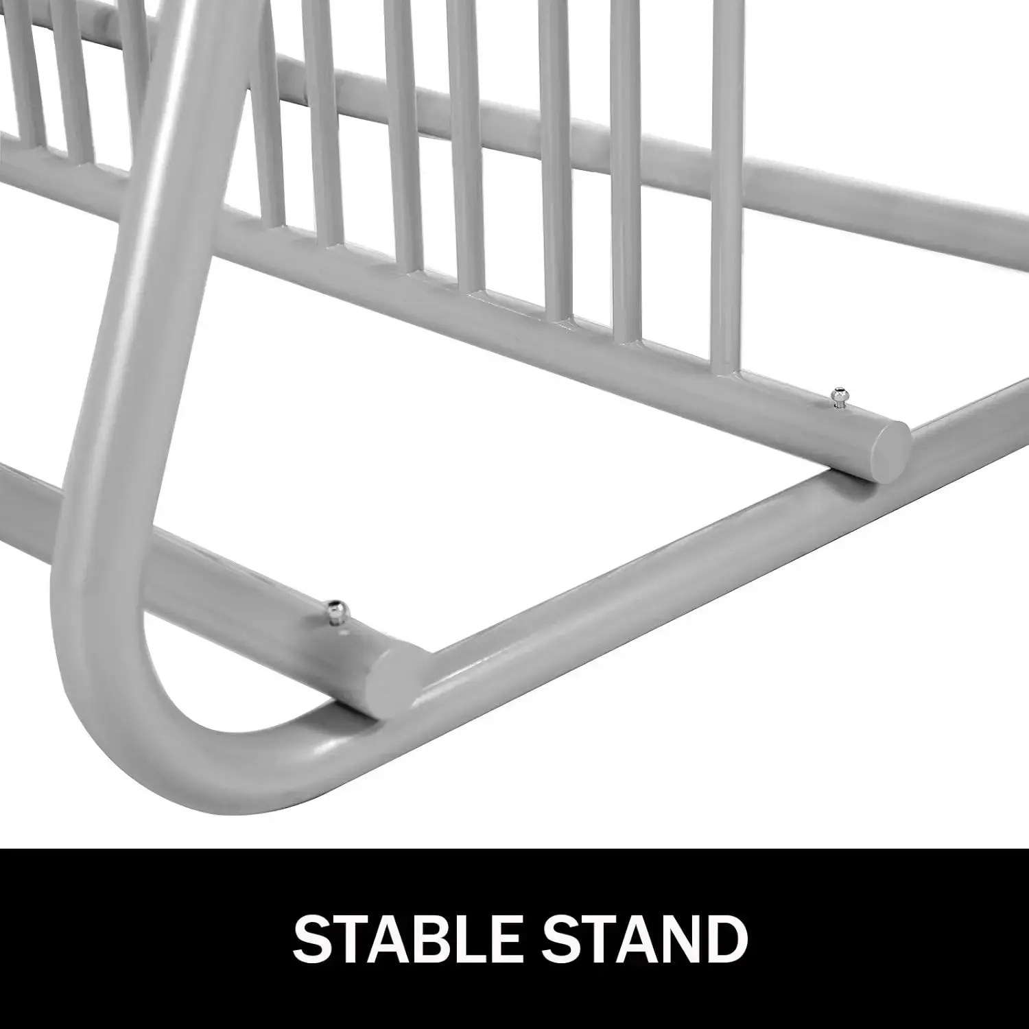10 Holders Floor Bike Rack, 59" Length All-Steel Grid Bike Rack, 10-Bike Capacity Dual-Side Storage Stand for Garages