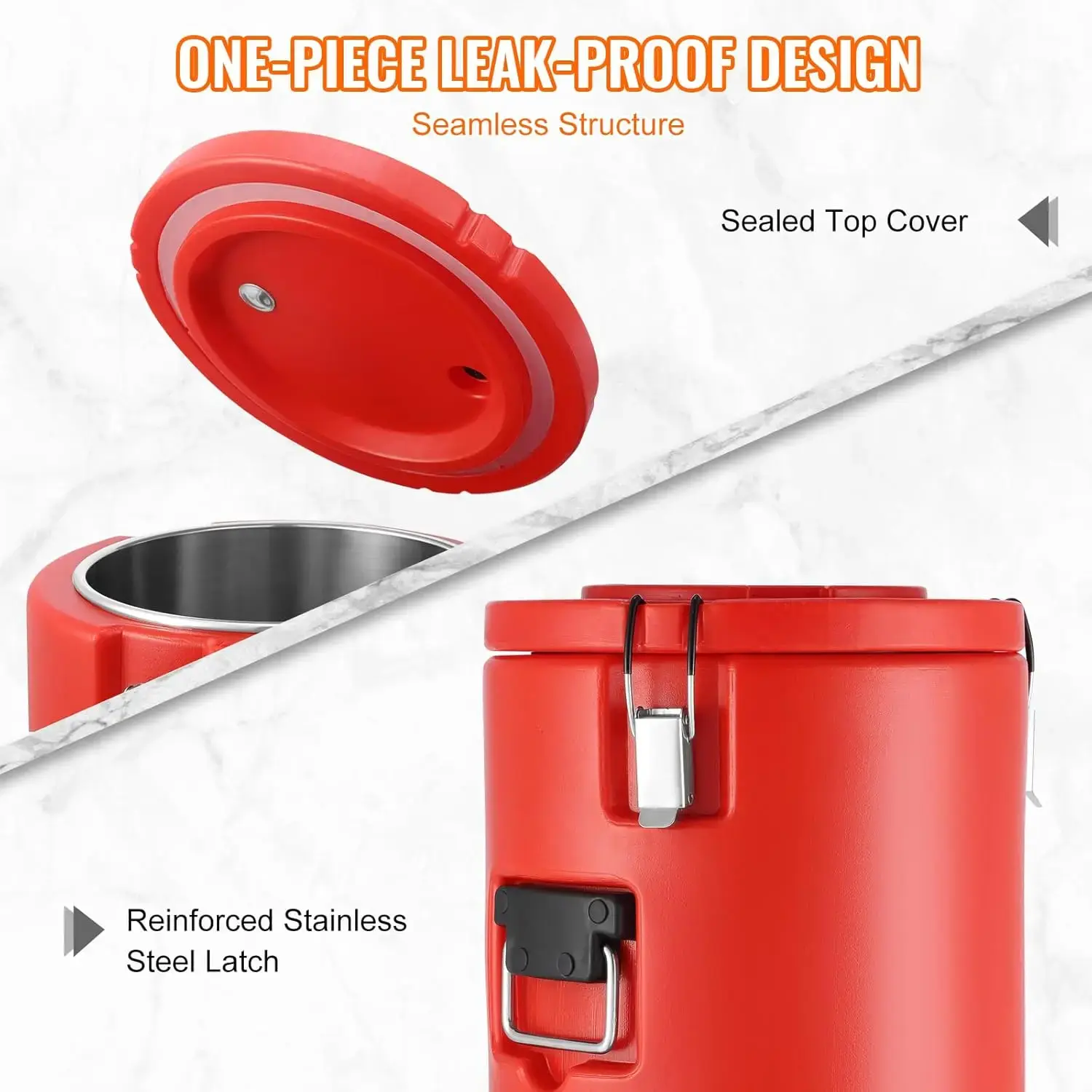 Stainless Steel Insulated Beverage Dispenser, 4.5 Gallon 17.2 Liter, Thermal Hot and Cold Drink Server Dispenser