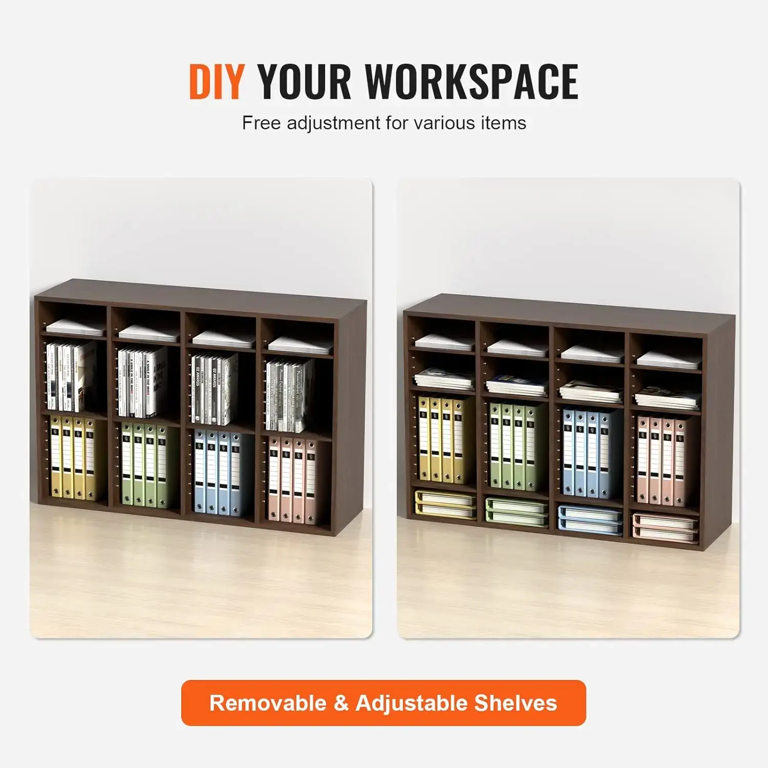 Literature Organizers, 36 Compartments Office Mailbox with Adjustable Shelves