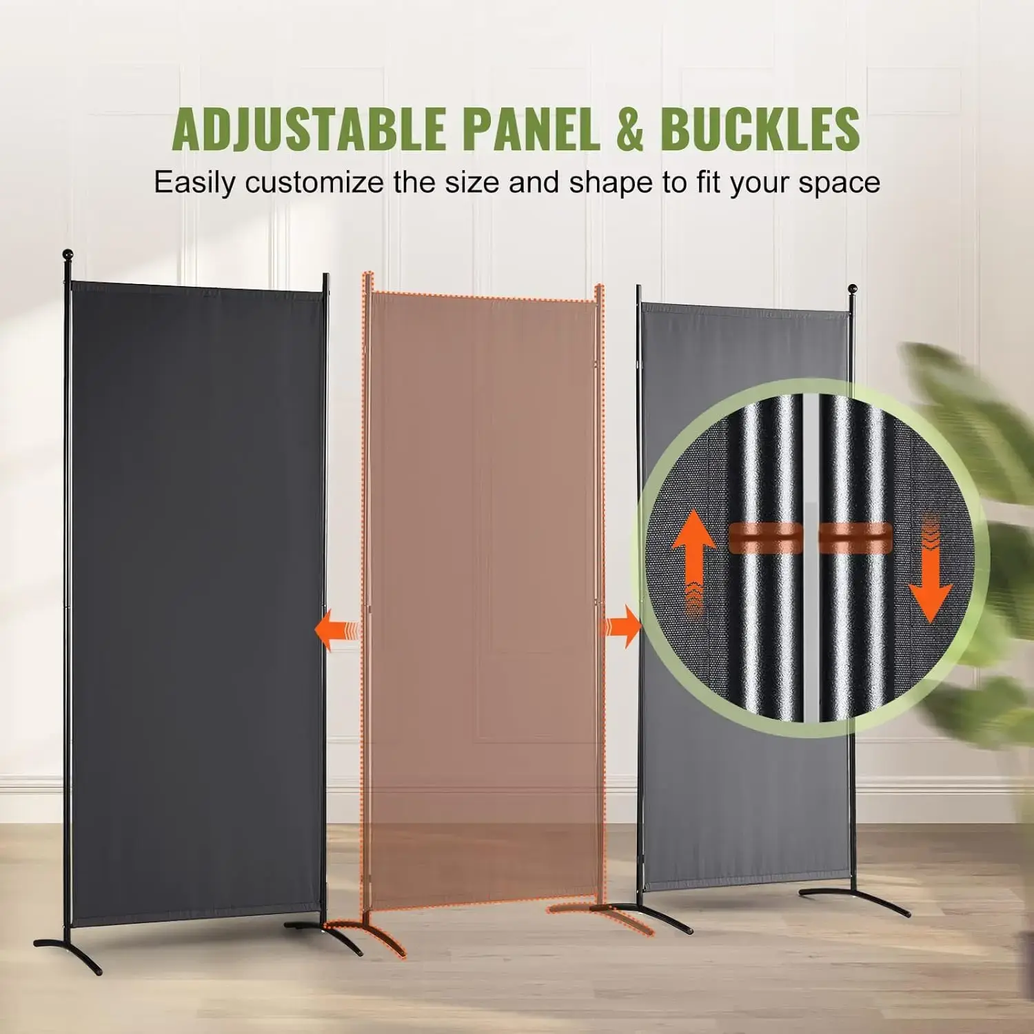Room Divider, 6.1 ft Room Dividers and Folding Privacy Screens (3-Panel), Fabric Partition Room Dividers for Office, Bedroom