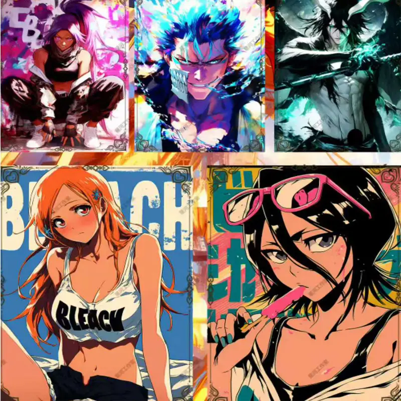 Wholesale Bleach Cards Booster Box B5 Size Flash Card Animation Game Collection Card Table Games Children Birthday Gifts