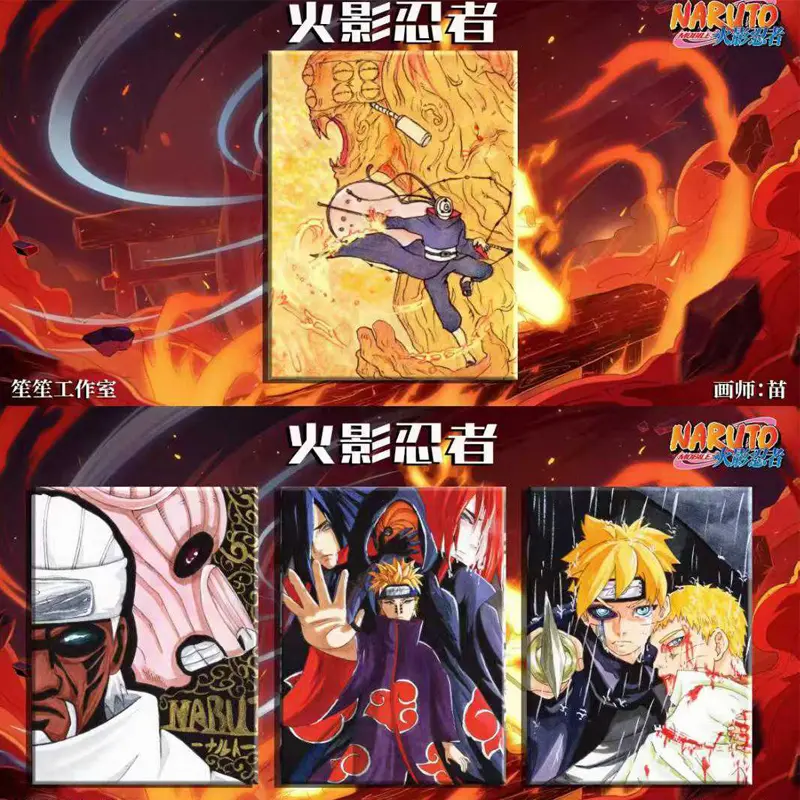 2025 Newest Naruto Collection Hand Drawn Card Booster Box Wholesale Anime Character Board Game Hobbies Gift For Fans