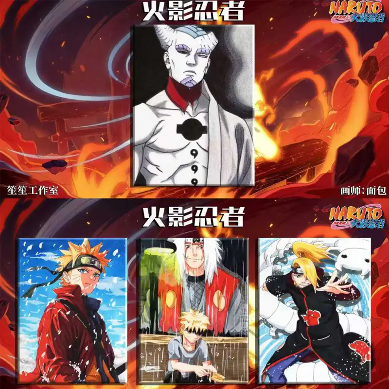 2025 Newest Naruto Collection Hand Drawn Card Booster Box Wholesale Anime Character Board Game Hobbies Gift For Fans