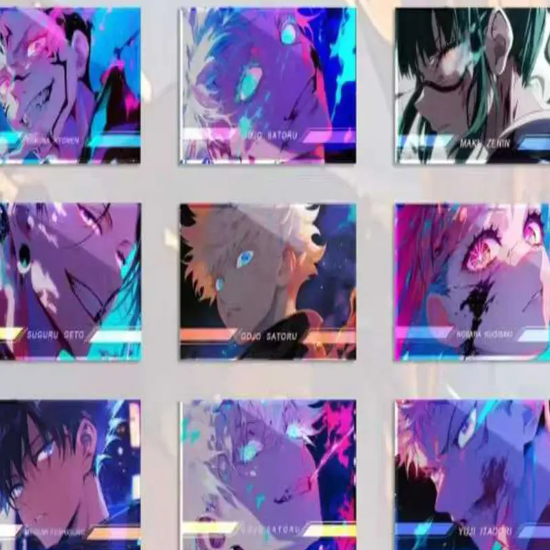 2025 Wholesale Jujutsu Kaisen Original High Definition Acrylic Collection Card Limited  Anime Character Board Games Toys Gift