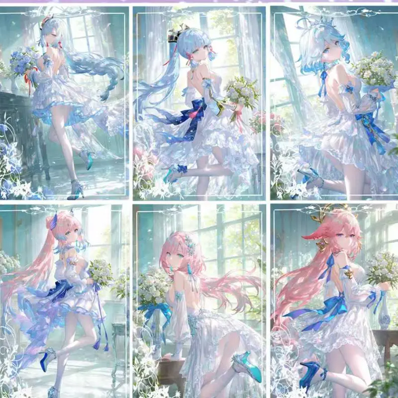 2025 New Goddess Story A5 Acrylic Collection Card Genshin Impact Booster Box Wholesale Board Game Hobbies Gift