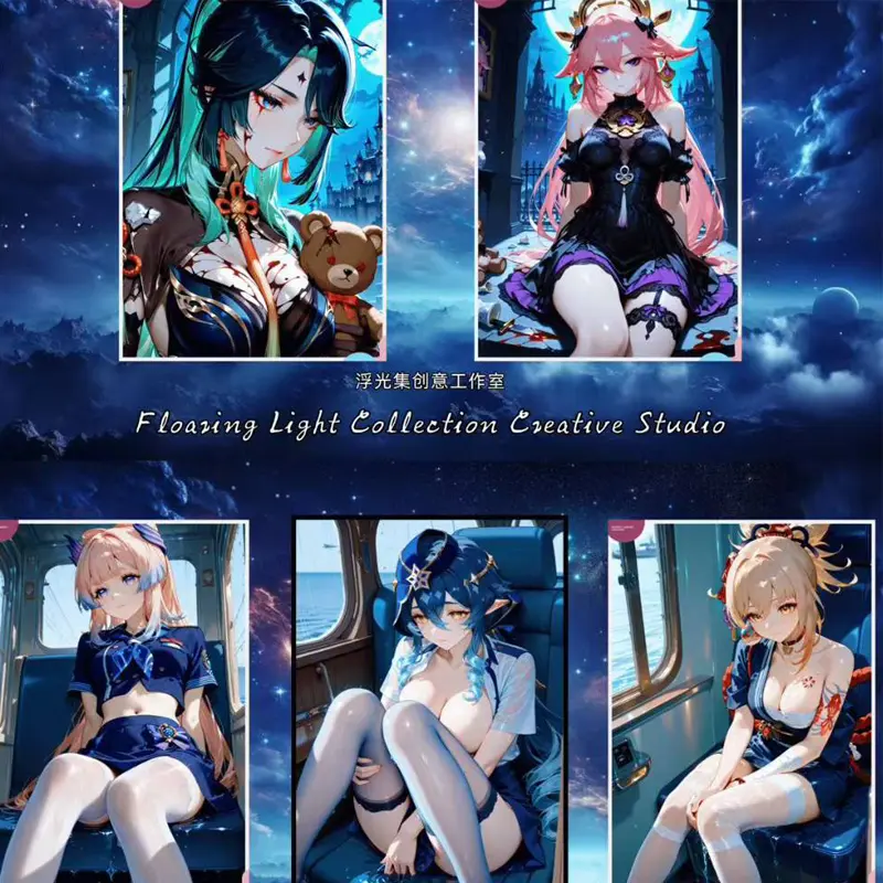 2025 Genshin Impact A5 Flash Cards Box Collection Full Set Anime Playing Collection Cards Child Gifts And Hobbies Gifts