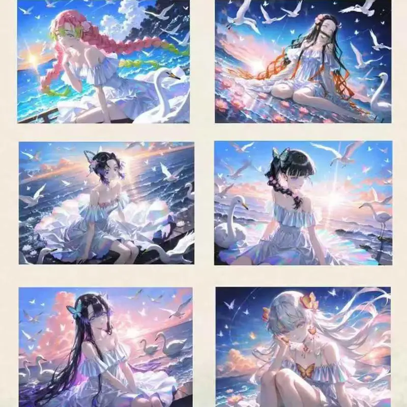 2025 New Demon Slayer Bu Ding Culture Collection Card 10*15cm Size Wholesale Cute Anime Character Hobbies Gift For Fans