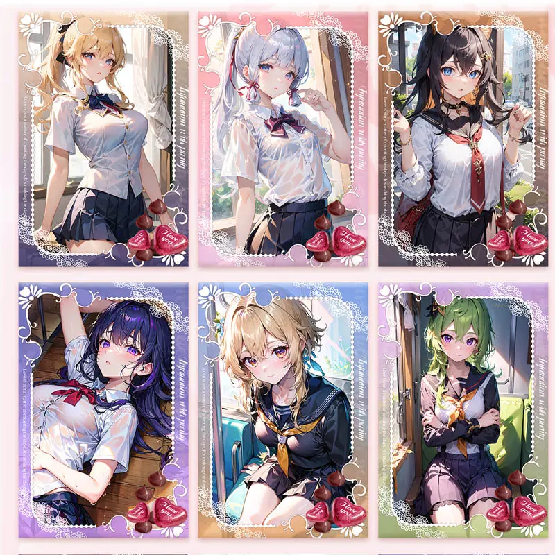 Goddess Story Collection Card Trend Sweet Daily Character Drawing Stamping Flower Girl Acg Card