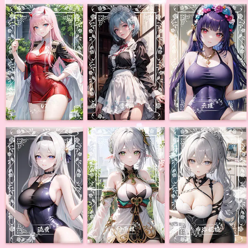 Goddess Story Collection Card Trend Sweet Daily Character Drawing Stamping Flower Girl Acg Card