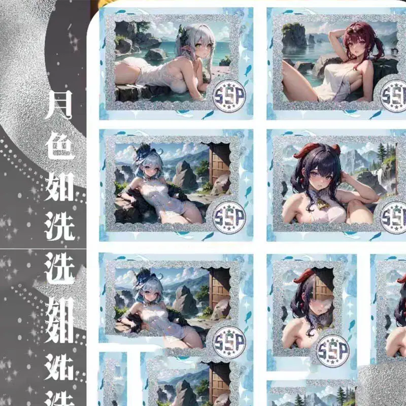 Goddess Story Hot And Spicy 3 Flower White Moonlight Cards Booster Box Erogenous Girls Party Trading Playing Cards