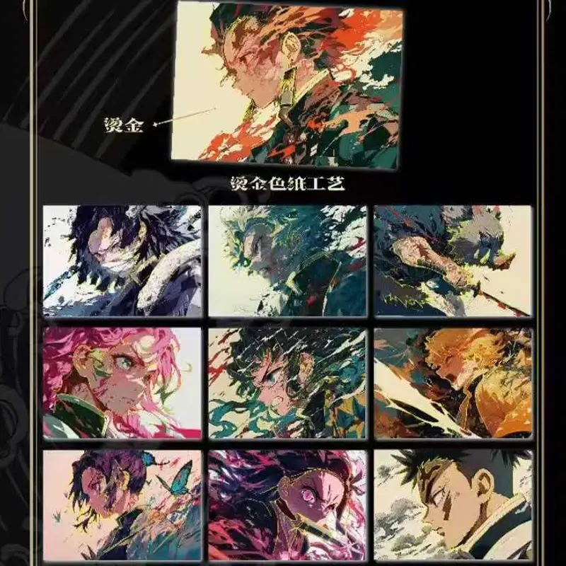 Newest Demon Slayer Shi Jie Culture Collection Colored Paper Card Wholesale Anime Character Hobbies Gift And Child Toys