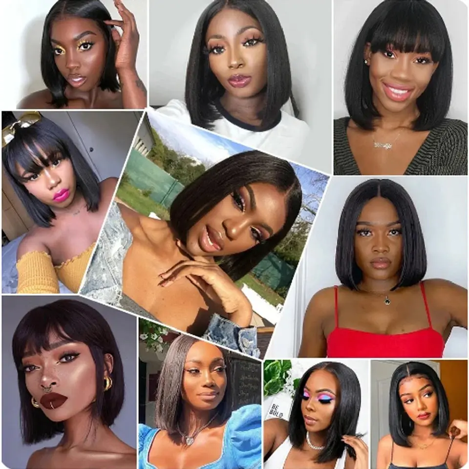 210% Short Bob Wig Bone Straight Vietnamese Double Drawn 13x4 Lace Front Human Hair Wig For Women 4x4 Closure Remy On Sale