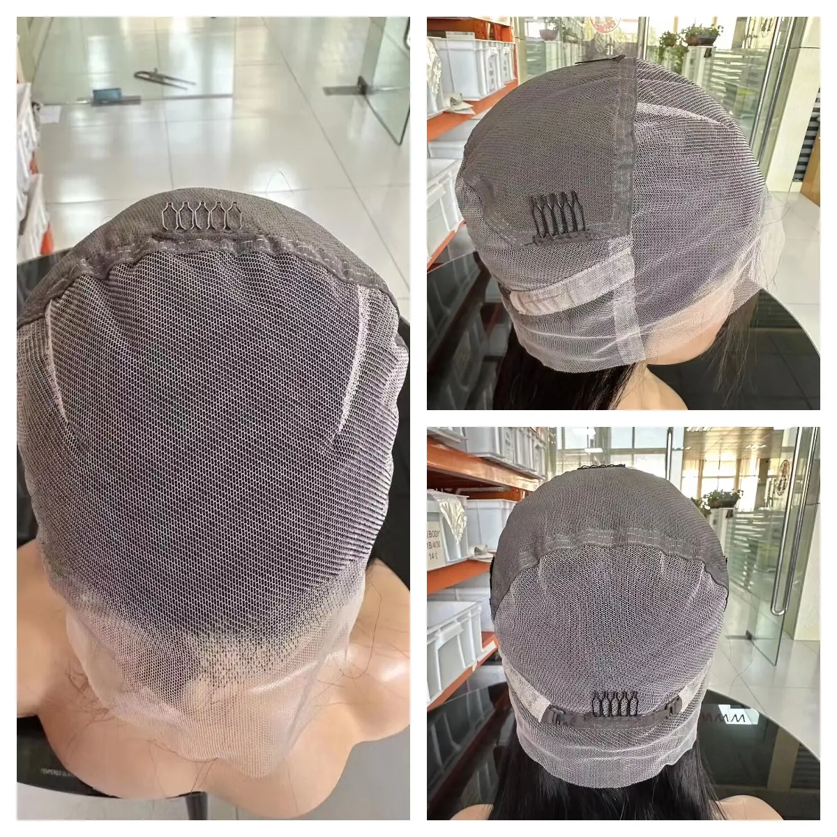 Full Lace Human Hair Wigs Straight Lace Wig Brazilian Pre Plucked Remy Hair Natural Black Color Wigs On Sale Clearance
