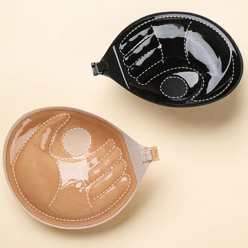 Women's Chest Patch Sexy Strapless Bra Palm Push Up Invisible Silicone Bras Lift Up Self Adhesive Bra Cover Silicone Pad Breast