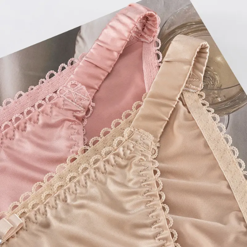Women's Briefs Soft Satin Strings Women Panties Elastic Low Waist Seamless Breathable Comfortable Women Underpants G-string