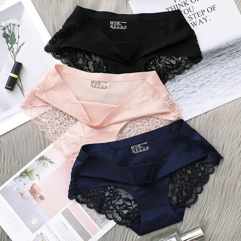 Set/lot Seamless Women Hollow Out Panties Set Underwear Comfort Lace Briefs Low Rise Female Sport Panty Soft Lady Lingerie