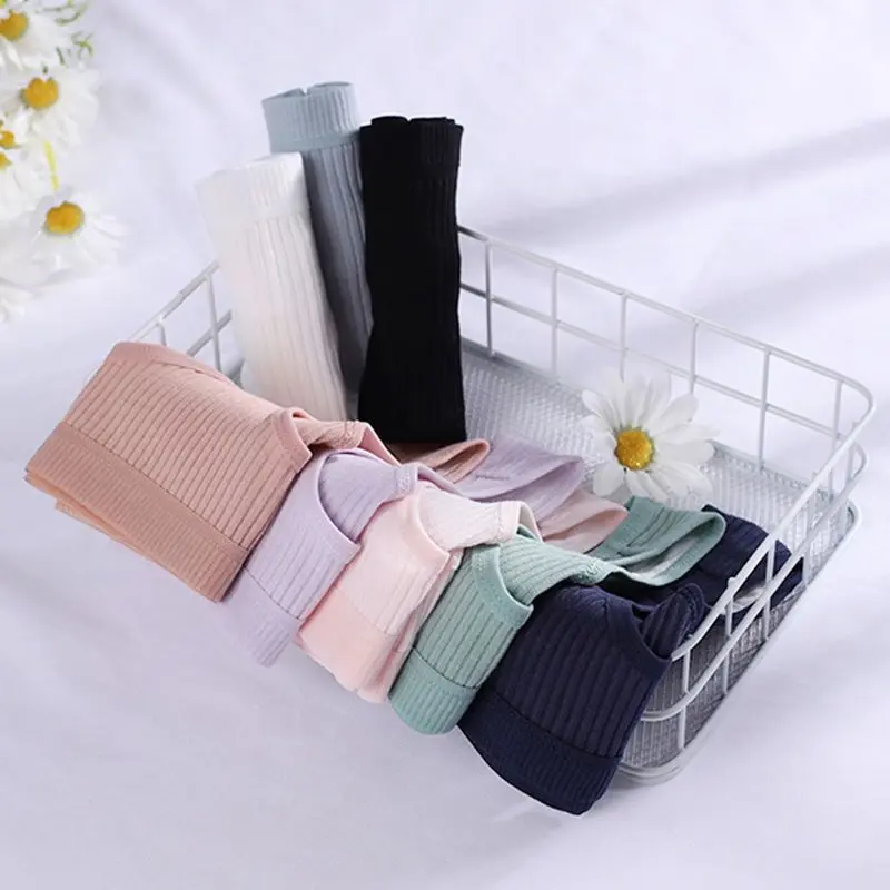 4 Pcs Seamless Ladies Ribbed Cotton Thong Simple Women's Low Waist Bikini Briefs Sports Girls Underwear Plus Size