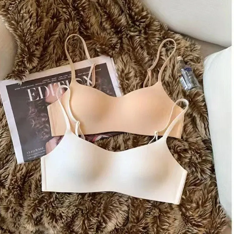 Seamless Tube Top Bras Women Underwear Small Chest Bras Women's Upper Support Bra Non-Wire Female Sexy Lingerie Solid Intimates