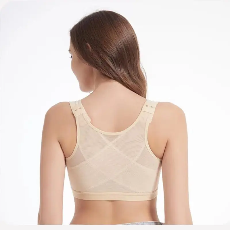 Women Post Surgical surgery Front Open Full Support Recovery Bra non-padded wire free Post Breast Augmentation Operative bra