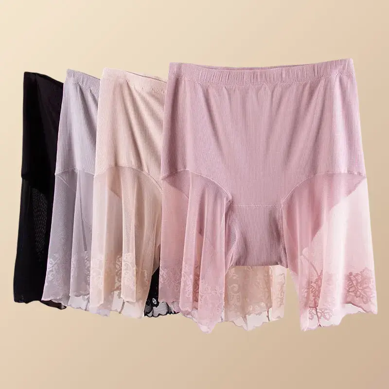 Women's shorts under the skirt Safety Pants Sexy Lace Anti Chafing Thigh High Waist Boxer Panties Anti Friction Skirt Shorts
