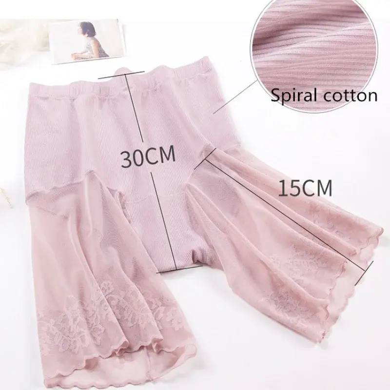 Women's shorts under the skirt Safety Pants Sexy Lace Anti Chafing Thigh High Waist Boxer Panties Anti Friction Skirt Shorts
