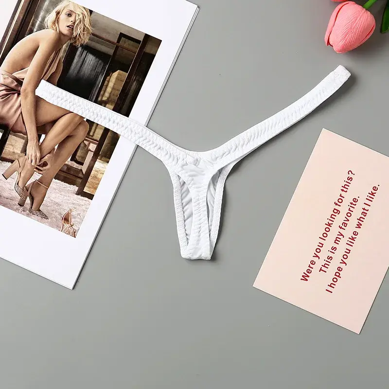 New Sexy Hot Low Waist Mini Panties Deep V Thong Women's Breathable One Line Bikini Bottom Thongs Female Panty Women Underwear