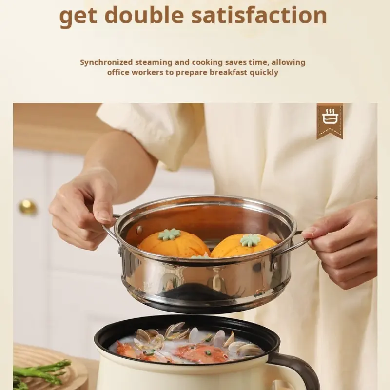 Multifunction Electric Cooker Electric Hot Pot Steaming Allinone Cooking Pot Single/Double Layer Hot Pot Electric Rice Cooker