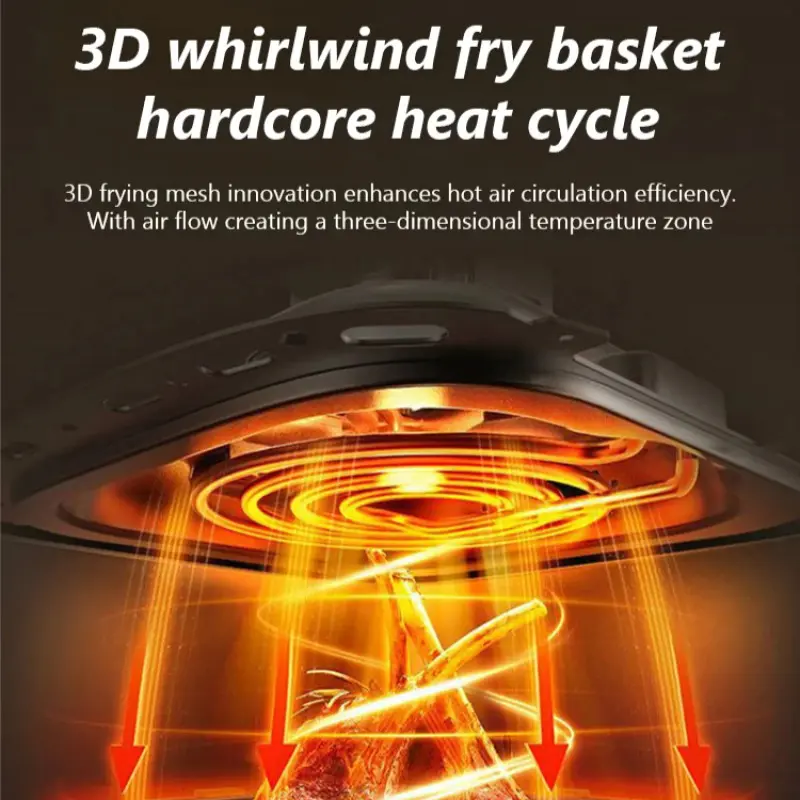 Home Visual Air Fryer Camel Multifunctional Large Capacity Knob Electric Oven French Fryer