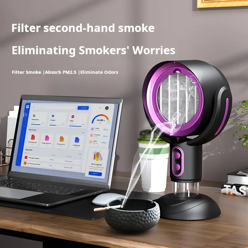 USB  Desktop Mini Range Hood  Negative Ion Sterilization Deodorization Barbecue Hot Pot Cigarette Absorption Mini Kitchen Hood
