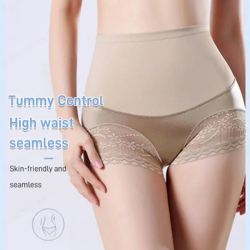 High-Waist Shaping Panties Women Silky Underwear Postpartum Seamless Butt-Lifting Breathable Panties