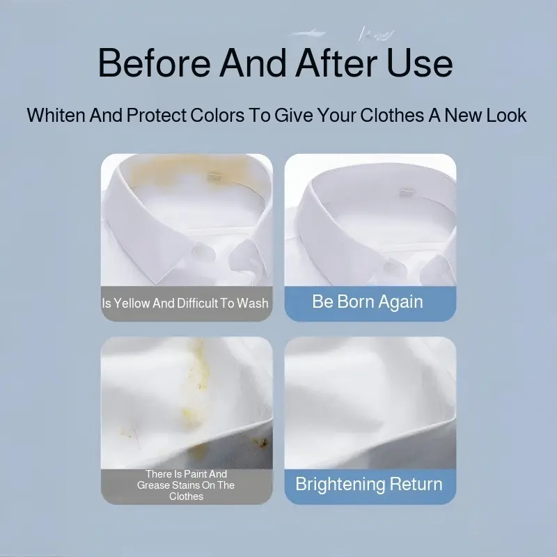 Miracle Bleach Low Foam Easy Stain Removal White Yellow Clothes Quick Yellow Removal Bleach