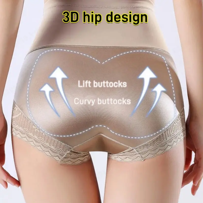 High-Waist Shaping Panties Women Silky Underwear Postpartum Seamless Butt-Lifting Breathable Panties