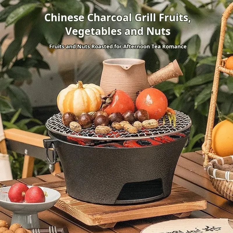 Household tea roasting stove clay stove complete set of indoor heating stove roasting tea stove set