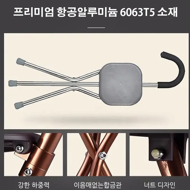 Folding Elderly Stick Stool Walking Stick With Seat Non Slip Walking Three Legged Cane
