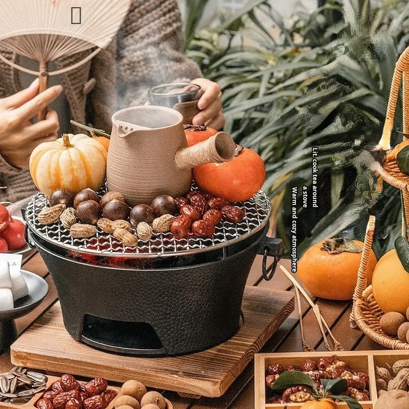 Household tea roasting stove clay stove complete set of indoor heating stove roasting tea stove set