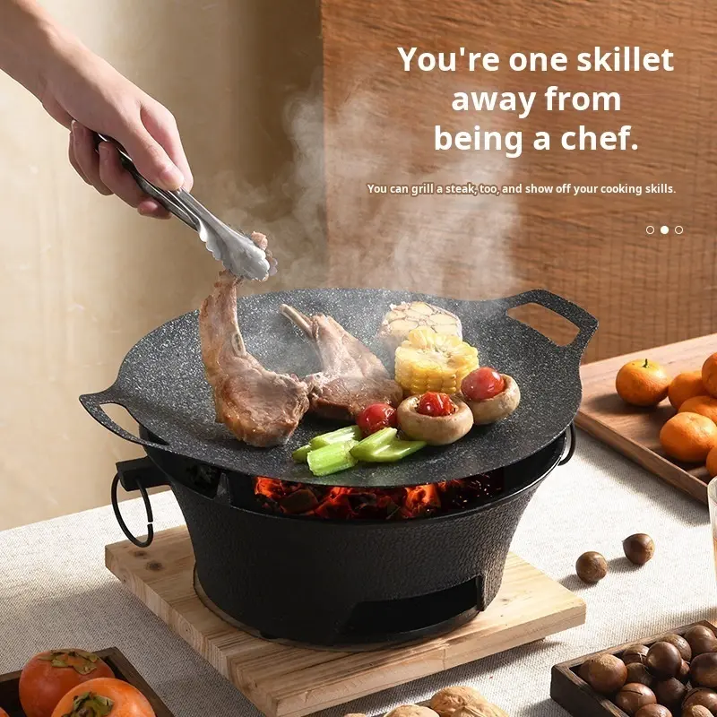 Household tea roasting stove clay stove complete set of indoor heating stove roasting tea stove set