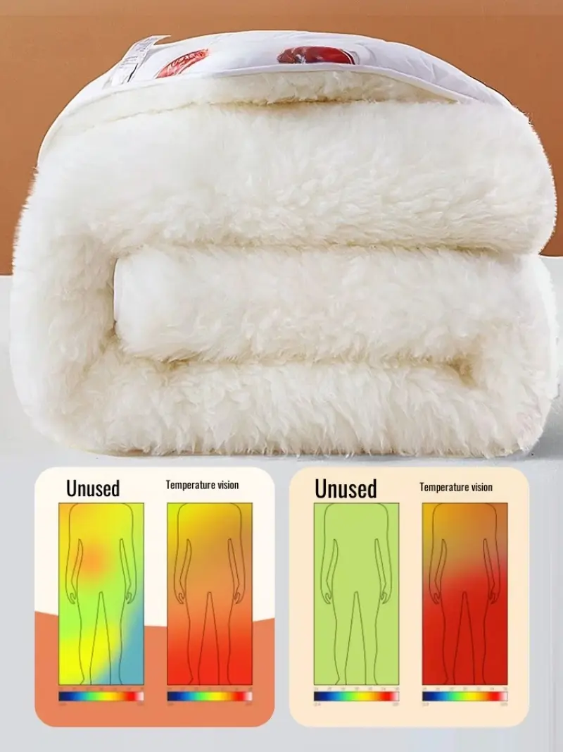 Household Mattress Double Thickened Machine Washable Mattress Plush Winter Cashmere Mattresses Bedroom Winter Thick Warm Cushion