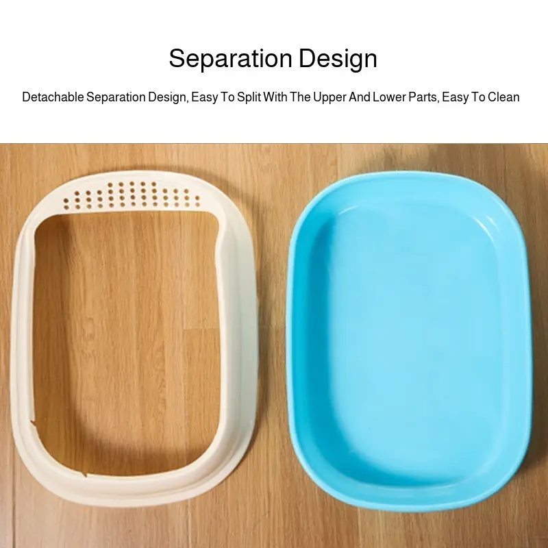 Leather Cat Litter Box Resin Small Drop Proof Litter Pan Orange Cat Special Cat Litter Boxes