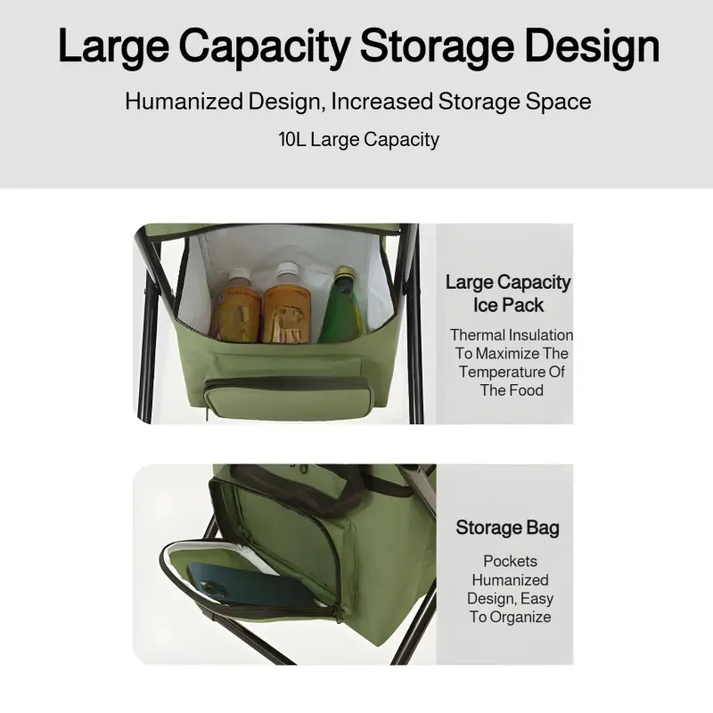 Portable outdoor folding chair three-in-one leisure chair outdoor camouflage small stool leisure cam