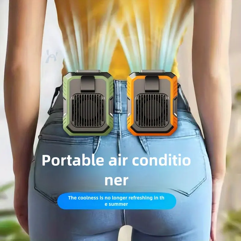 Outdoor Waist-mounted Fan Quiet Ultra-powerful Waist-mounted Fan USB Handheld Fan for Outdoor Cooling Charging Lighting Function